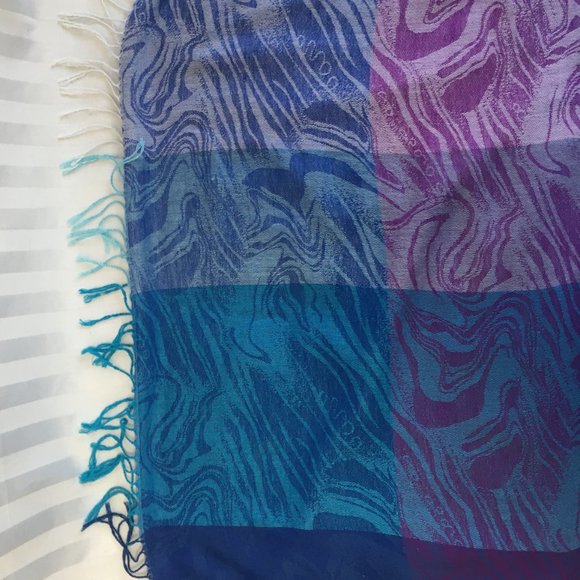 Women Gray Purple Blue 100% Pashmina Scarf Wrap Shawl Bohemian Cashmere Boho - Picture 8 of 12